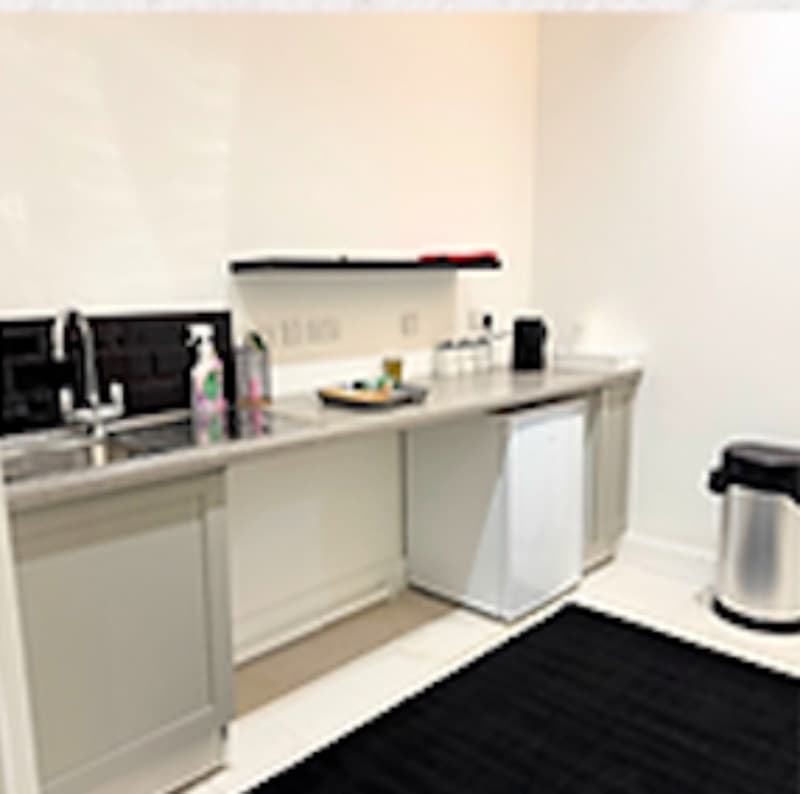 Kitchen and waiting area