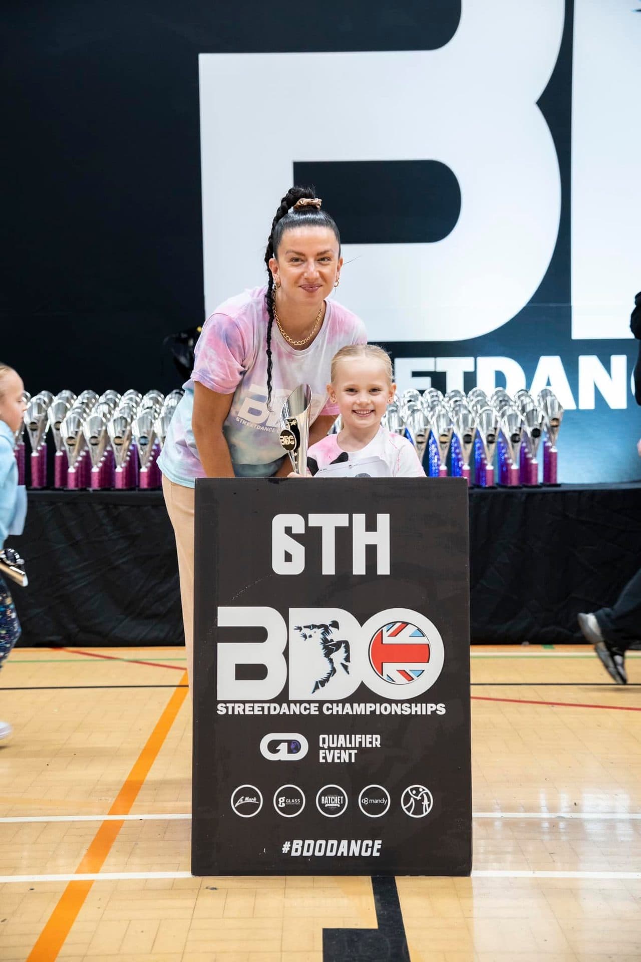 D2E dancer with her teacher after placing 6th at the BDO Championships